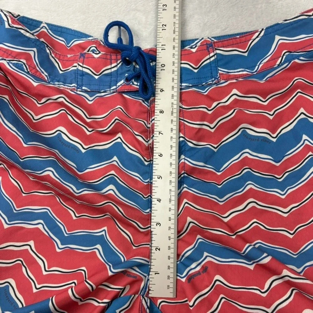 Vineyard Vines Mens 32 Zig‎ Zag Swim Trunks Quick‑Dry Drawstring Casual Beach